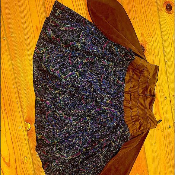 Gorgeous Japanese designer paisley purple, and brown skirt w/matching blouse SzM - Picture 14 of 16